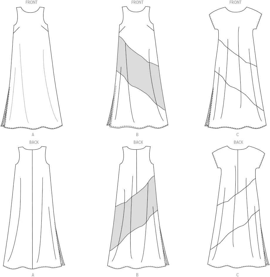 الگوهای خیاطی لباس زنانه بدون آستین Simplicity U06229A New Look، کد 6229، سایزهای 8-18