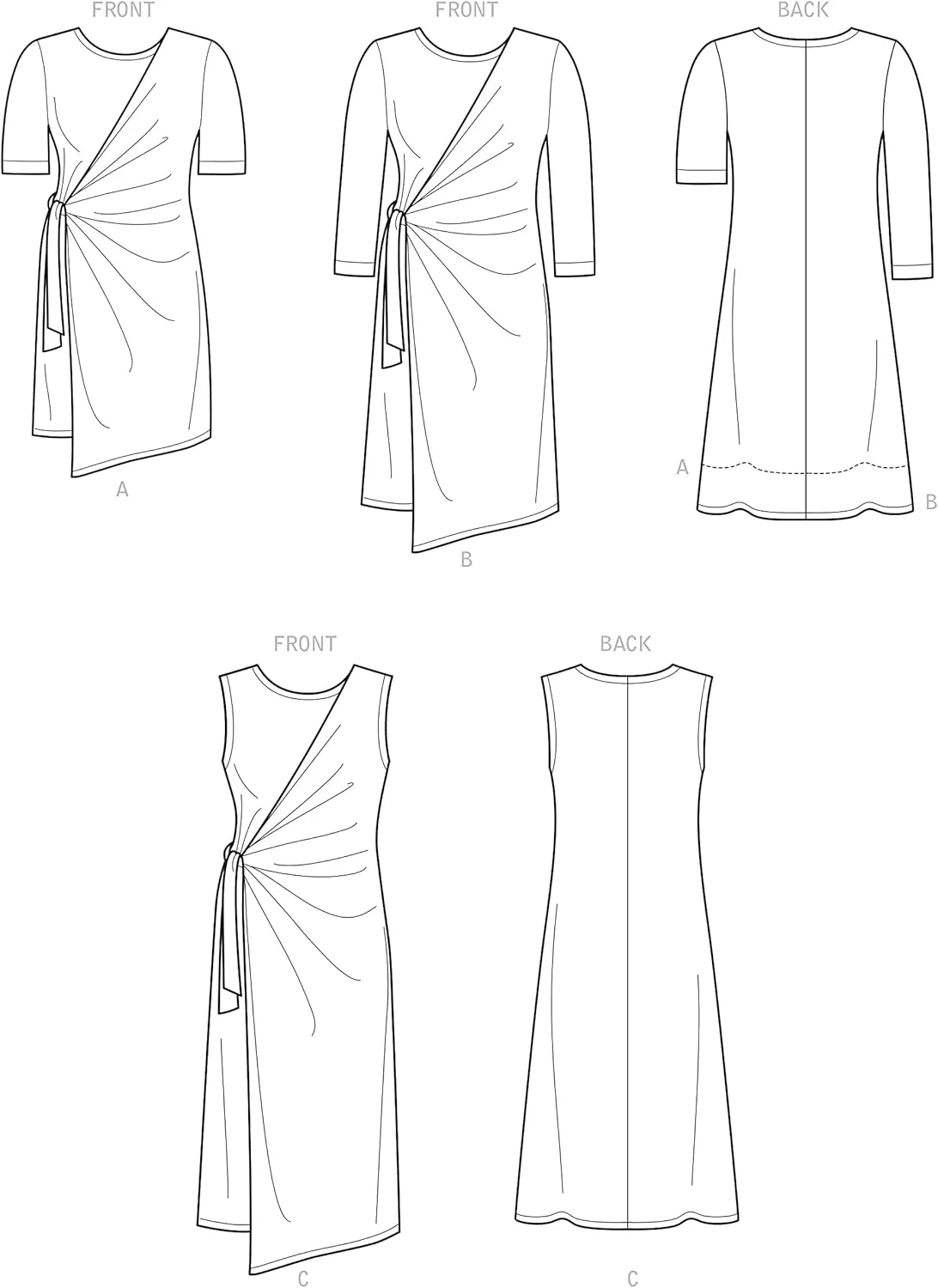 الگوی خیاطی تونیک و پیراهن بافتنی زنانه Simplicity، کد 9259، سایز 26W-34W، سفید