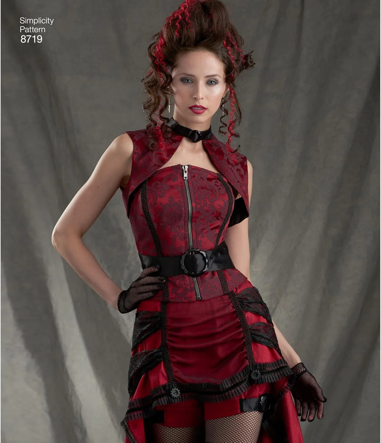 الگوهای خیاطی لباس گوتیک استیم پانک زنانه Simplicity 8719، سایزهای 14-22
