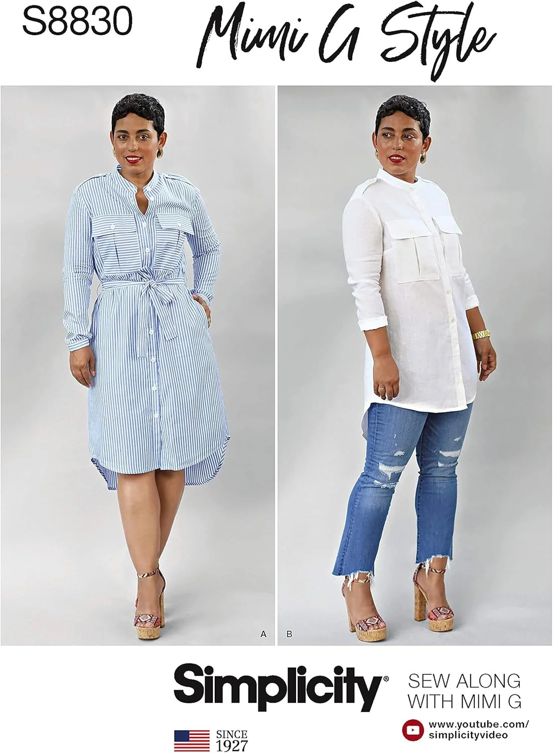 الگوهای خیاطی پیراهن زنانه ساده از Mimi G Style، سایزهای 16-24