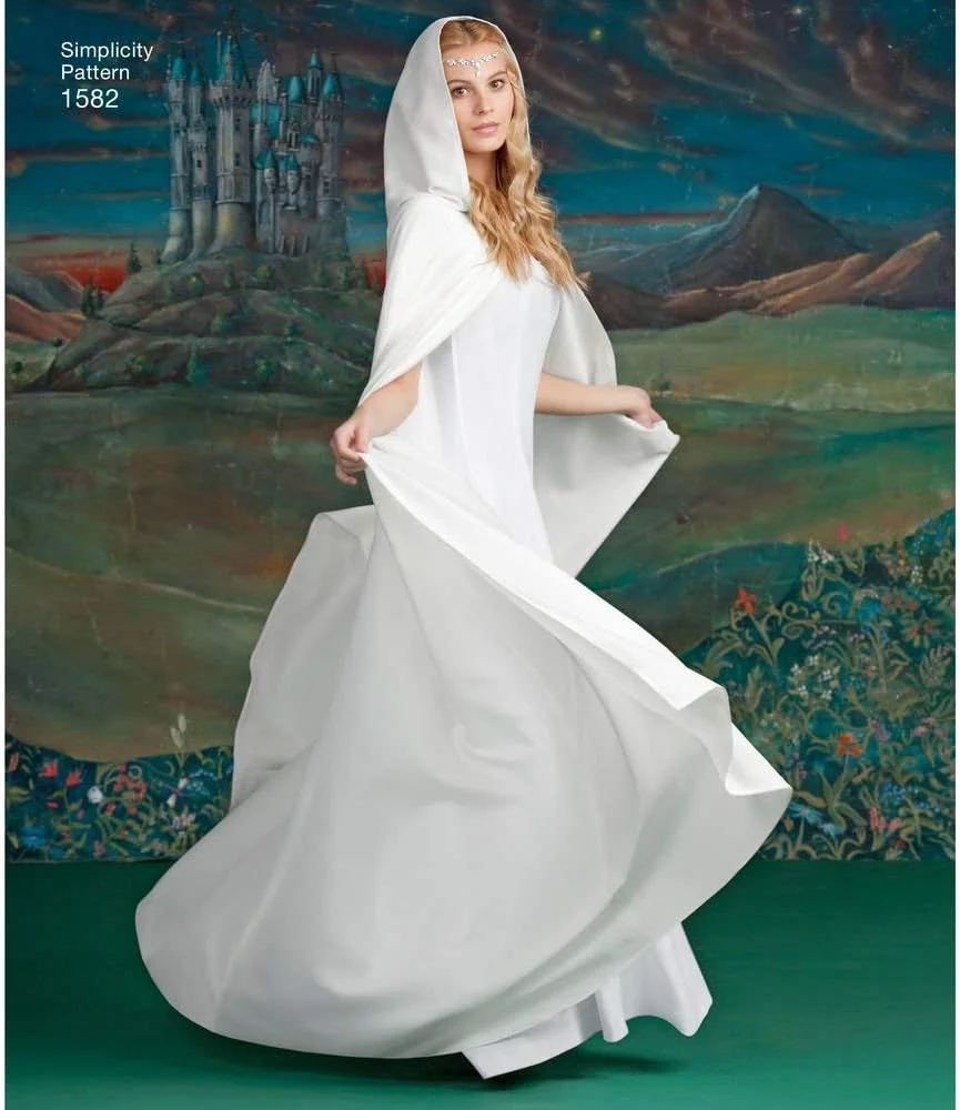 الگوهای خیاطی شنل کلاه دار برای نوجوانان، مردان و زنان Simplicity 1582، سایز XS-XL