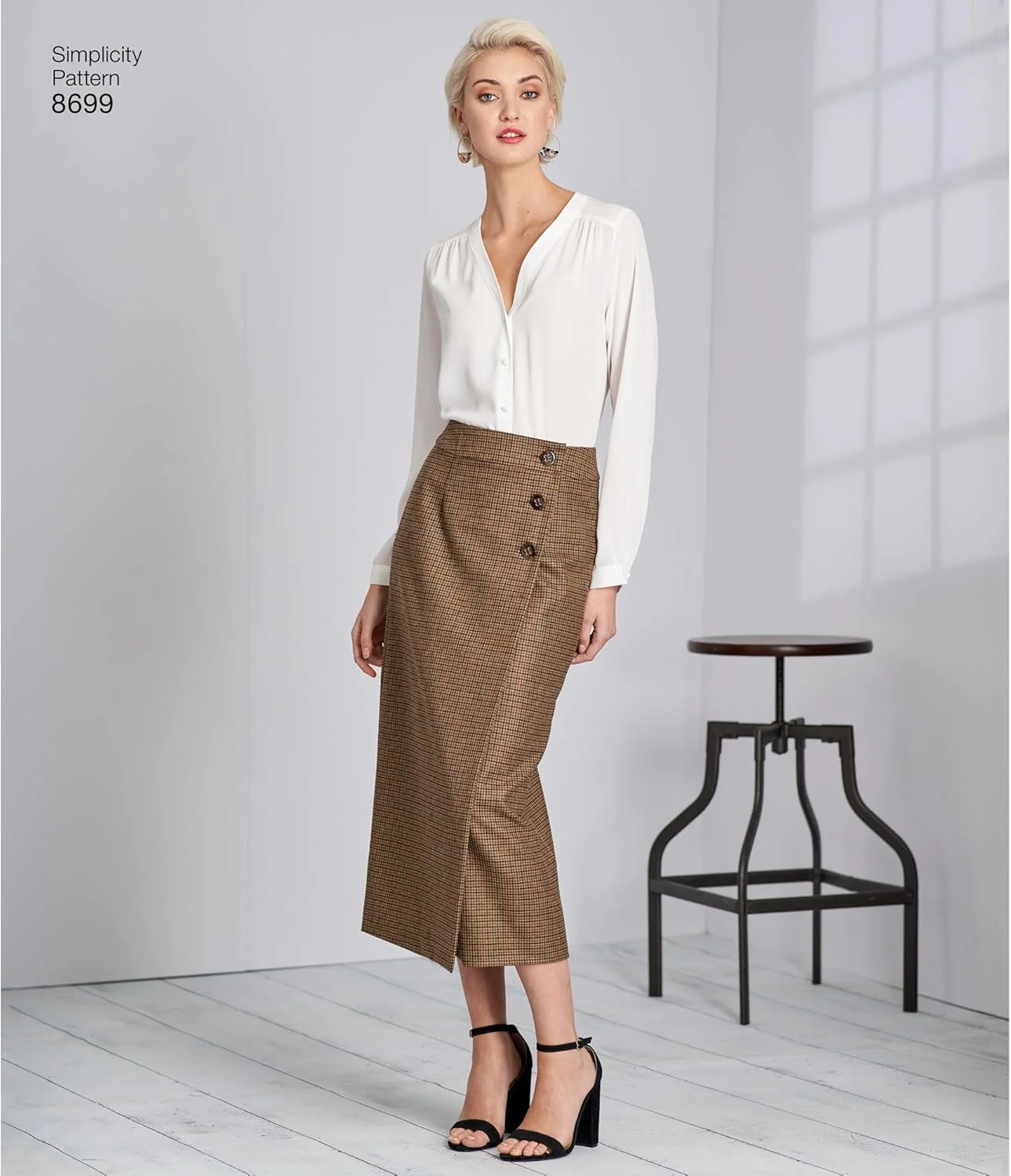 الگوهای خیاطی دامن جلو بسته زنانه Simplicity، سایزهای 6-14