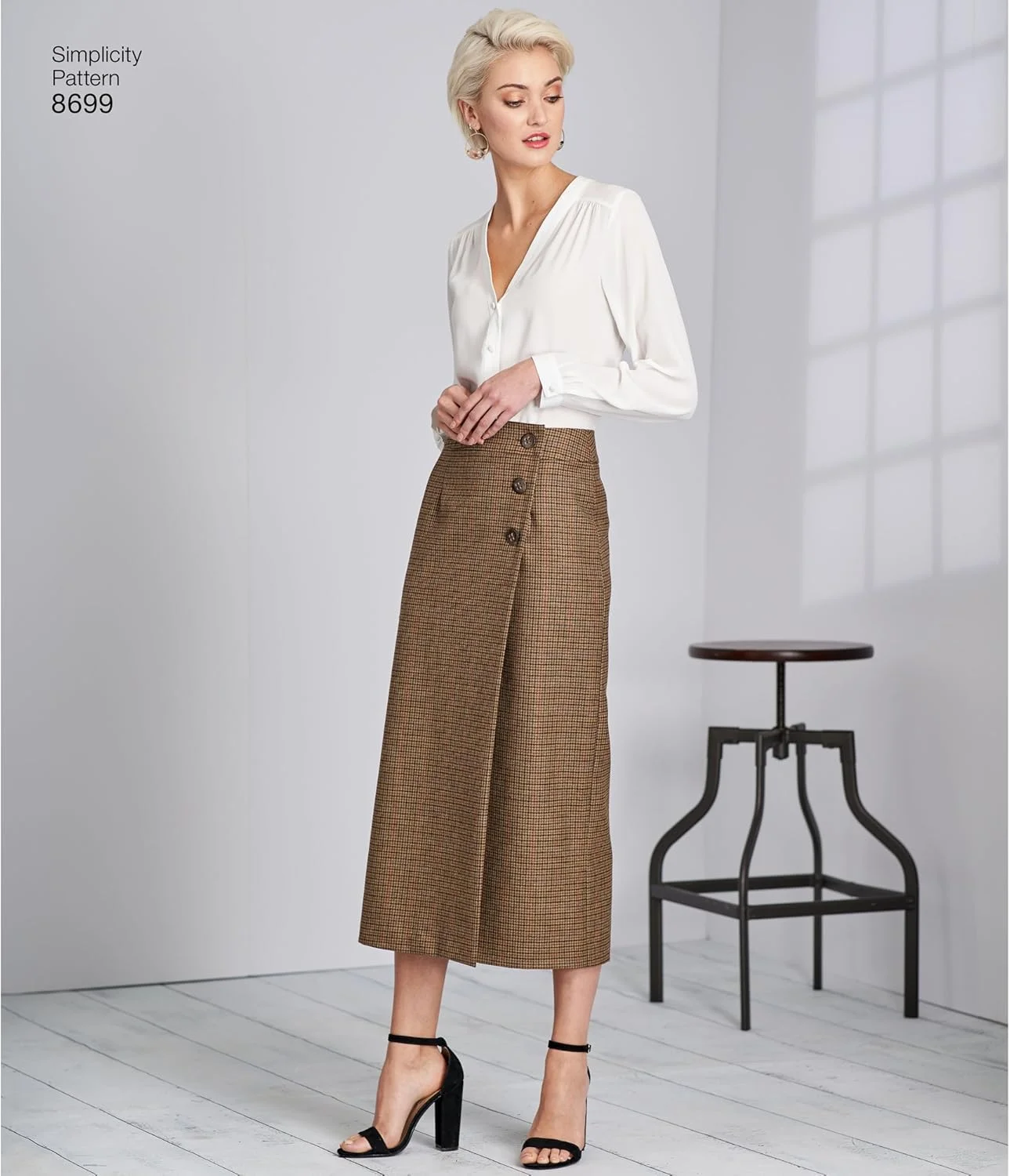 الگوهای خیاطی دامن جلو بسته زنانه Simplicity، سایزهای 6-14