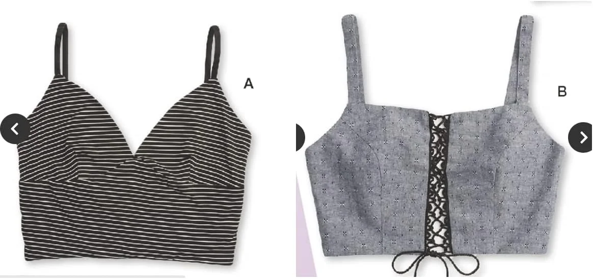 الگوهای خیاطی سوتین زنانه Simplicity Learn، سایزهای XXS-XXL، سفید