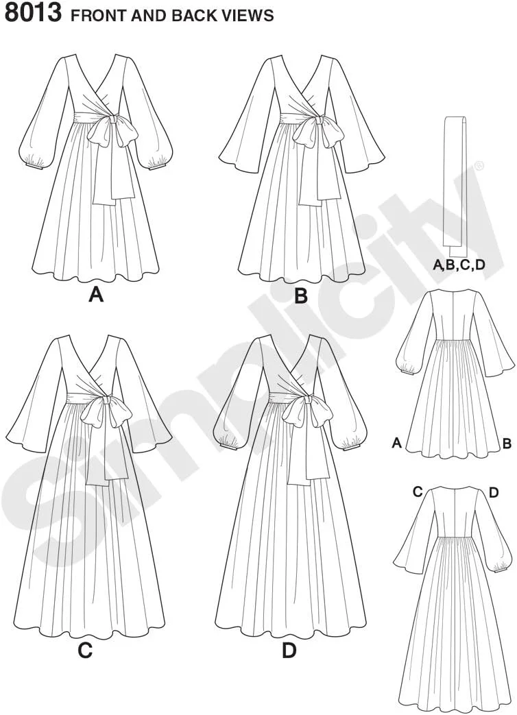 الگوهای خیاطی لباس مد قدیمی Simplicity 8013 دهه 1970، سایزهای 14-22 الگوهای خیاطی لباس مد قدیمی Simplicity 8013 دهه 1970، سایزهای 14-22