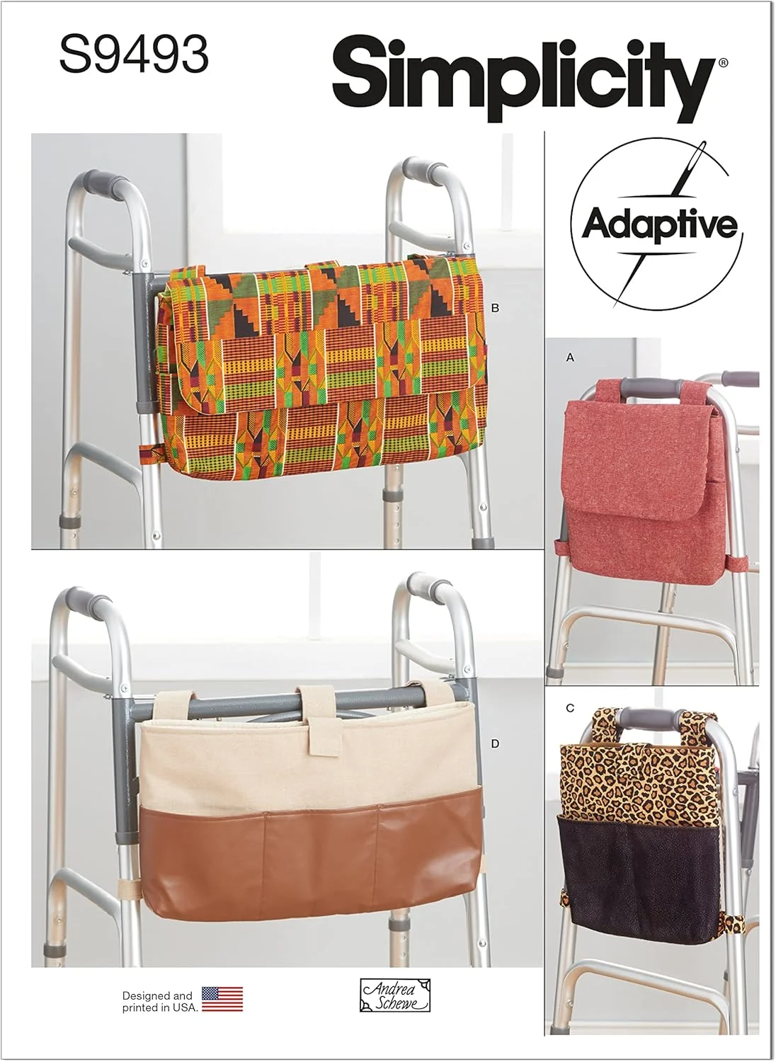 کیت الگوی خیاطی کیف واکر سادگی، کد S9493، یک سایز، چند رنگ