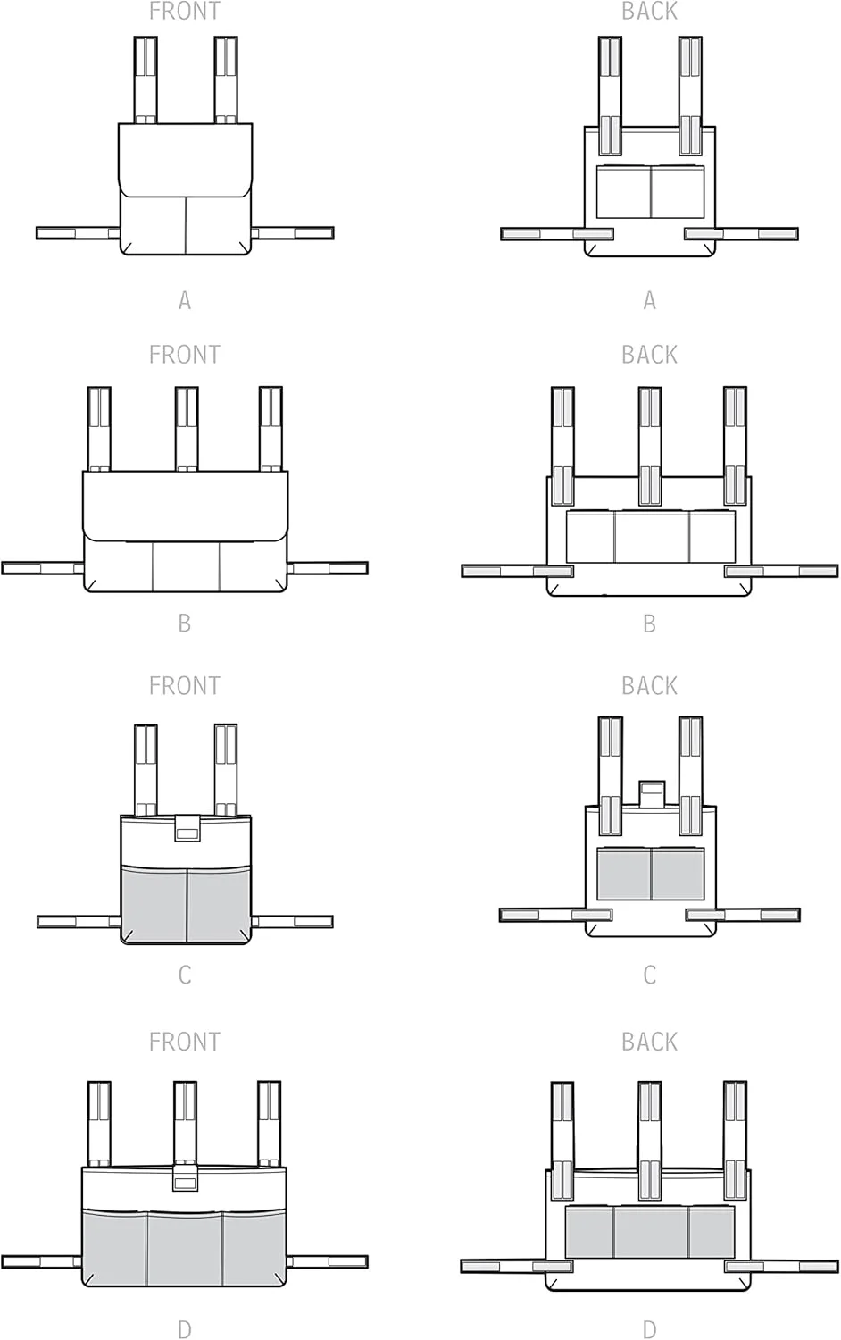 کیت الگوی خیاطی کیف واکر سادگی، کد S9493، یک سایز، چند رنگ