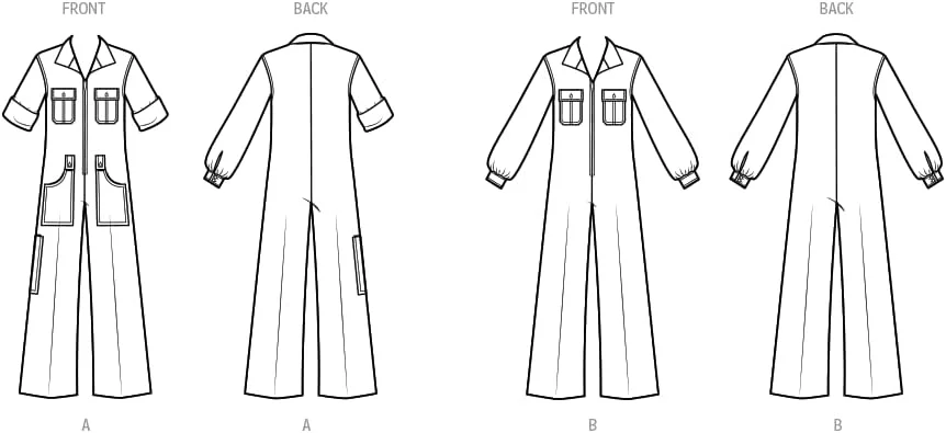 الگوی خیاطی جامپسوت زنانه قدیمی Simplicity، دو تکه چند رنگ