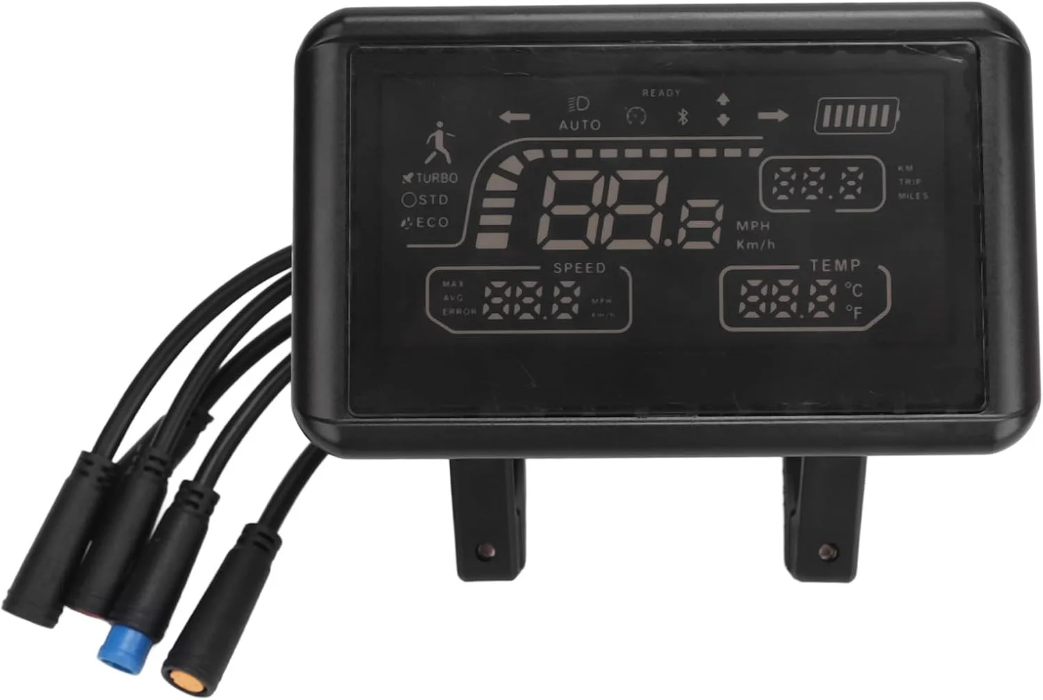 نمایشگر LCD برقی Jiawu، پنل کنترل اسکوتر برقی، نمایشگر کامپیوتر دوچرخه ضد آب با دوشاخه، ضد آب برای اصلاح برقی، Jiawuur8cgg23od