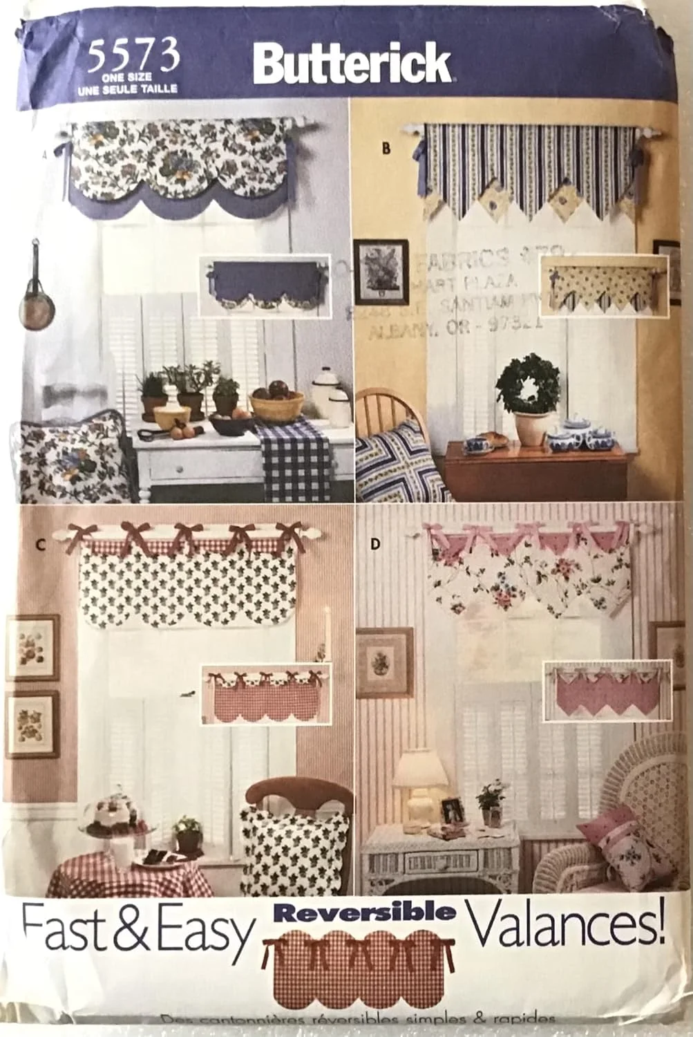 الگوهای خیاطی والانسی برگشت پذیر آسان و سریع Butterick 5573