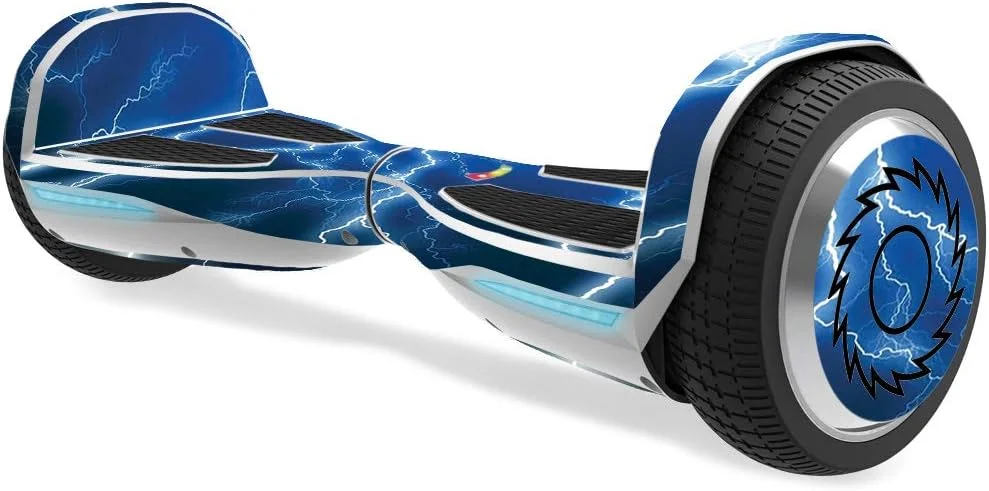 MIGHTY SKINS سازگار با هاوربرد Razor Hovertrax 1.5 - طرح رعد و برق | روکش محافظ، بادوام و منحصر به فرد از جنس وینیل | نصب، جدا کردن و تغییر آسان طرح | ساخت آمریکا