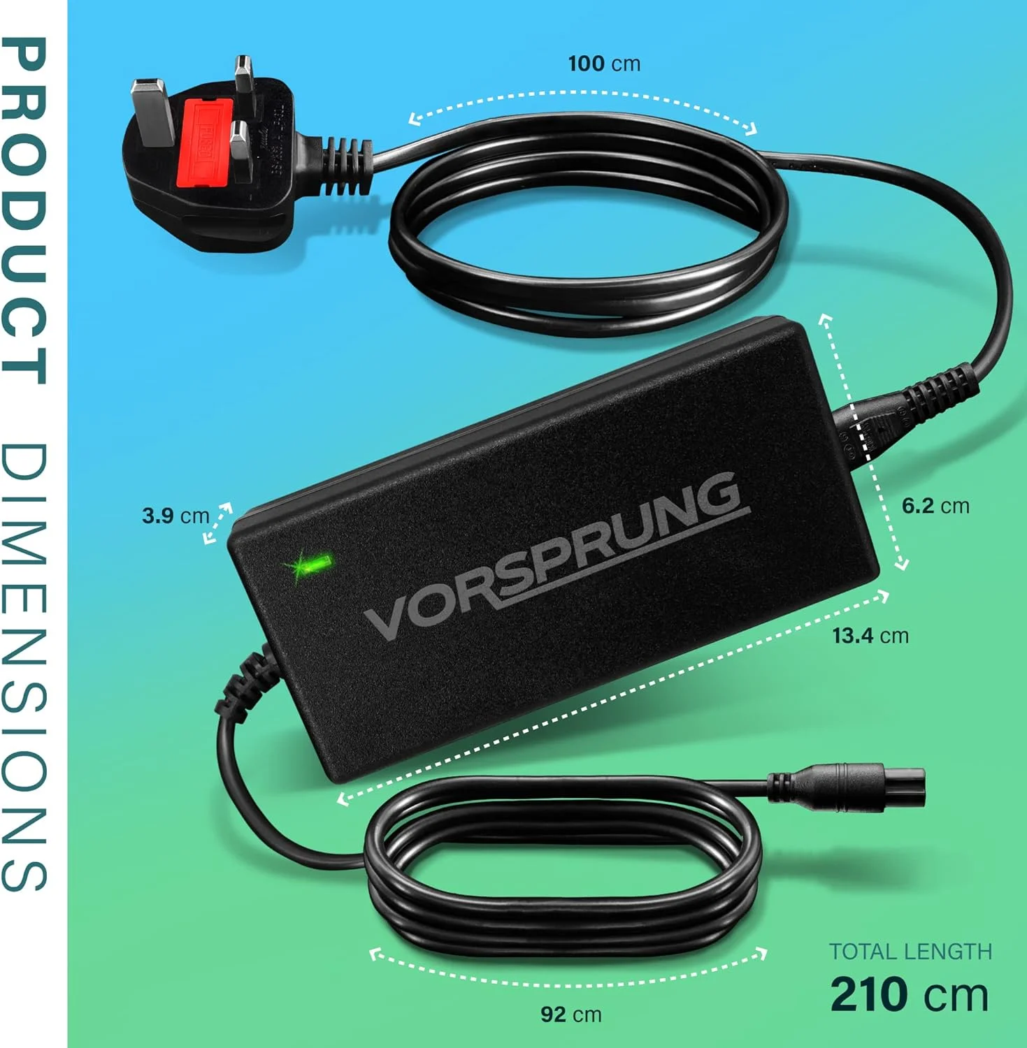 شارژر اسکوتر و هاوربرد سریع VORSPRUNG® (خود تعادل) با نشانگر LED، مناسب برای: Segway، Hausebell Bluefin Ameritoy Powerboard WeeCoo Coolreall LeRay Fiturbo - 42 ولت 2 آمپر AC (3 پین به دوشاخه UK) شارژر اسکوتر و هاوربرد سریع VORSPRUNG® (خود تعادل) با نشانگر LED، مناسب برای: Segway، Hausebell Bluefin Ameritoy Powerboard WeeCoo Coolreall LeRay Fiturbo - 42 ولت 2 آمپر AC (3 پین به دوشاخه UK)