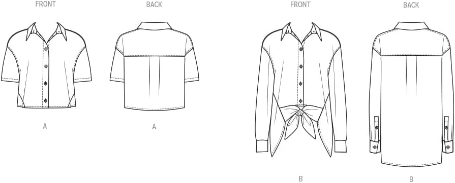 الگوی خیاطی پیراهن دکمه دار زنانه Butterick B7011H5، کد طراحی B7011، سایزهای 6-8-10-12-14