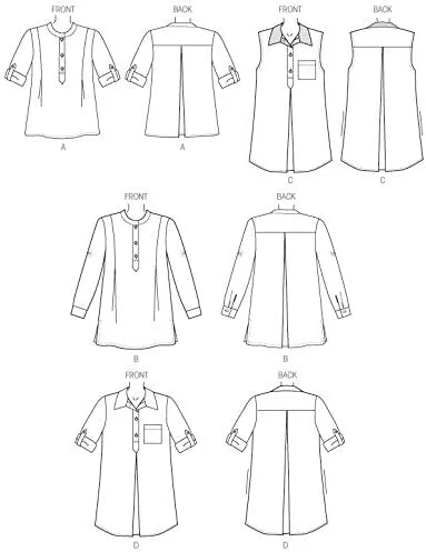 الگوهای خیاطی باتریک B6099 تونیک زنانه، سایز ZZ