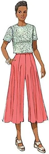 الگوهای خیاطی Butterick 6179 A5، دامن و شلوارک زنانه، سایزهای 6-8-10-12-14