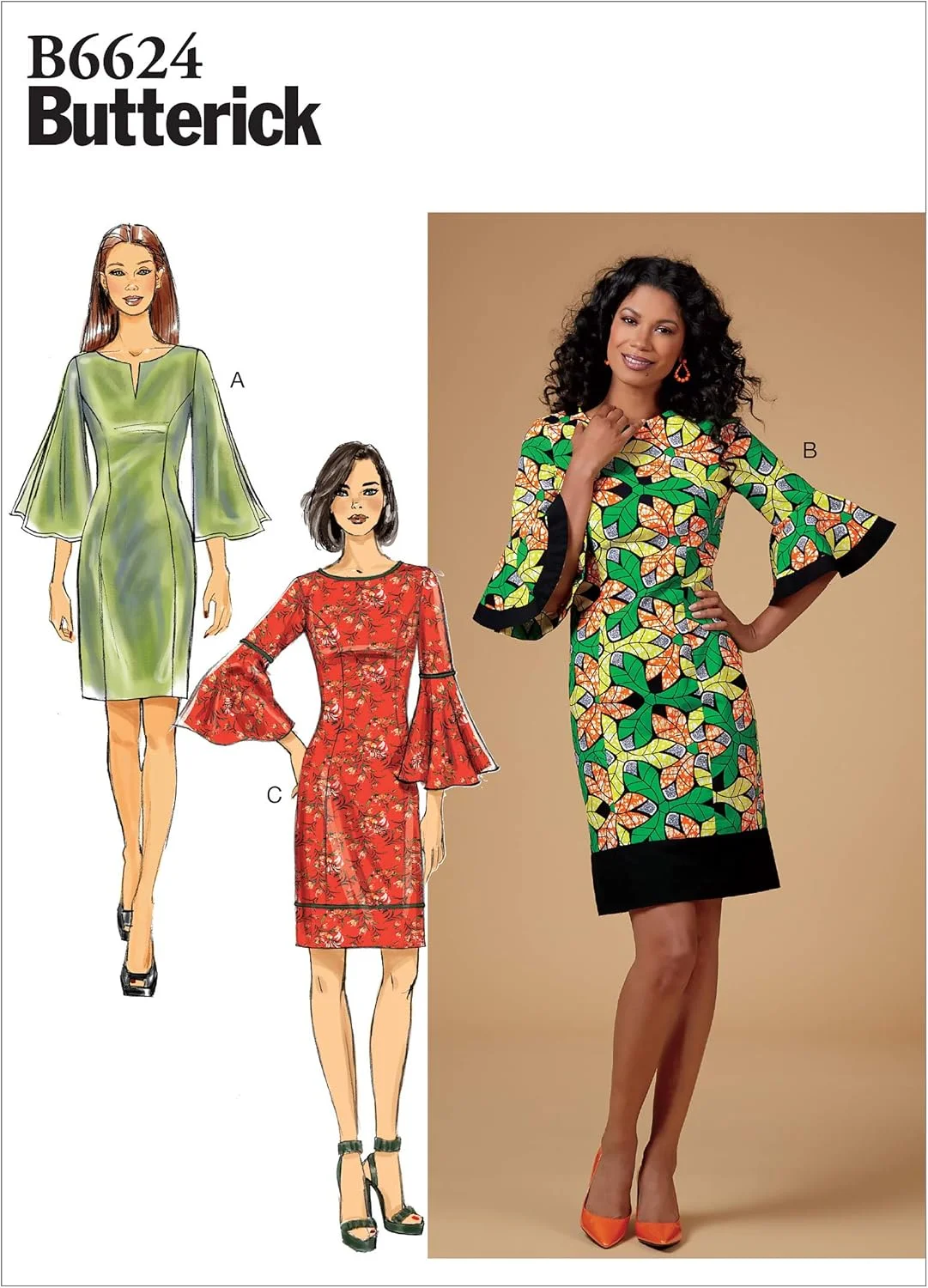 الگوهای خیاطی لباس مجلسی زنانه سایز بزرگ Butterick