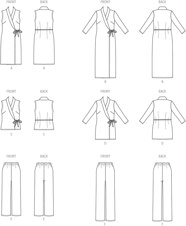 الگوی خیاطی لباس مجلسی زنانه و شلوار راسته آسان دوزی Butterick، طراحی Palmer/Pletsch، کد طراحی B6976، سایزهای 8-10-12-14-16، چند رنگ