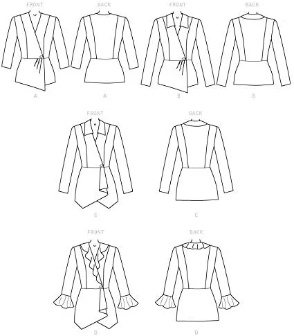 الگوهای خیاطی پیراهن آستین بلند بافتنی زنانه Butterick الگوهای خیاطی پیراهن آستین بلند بافتنی زنانه Butterick
