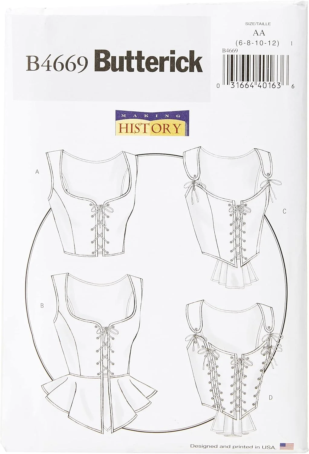 الگوی خیاطی Butterick، سفید، AA (6-8-10-12)
