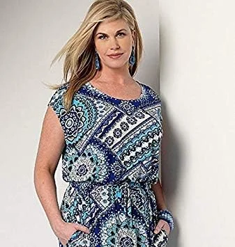 الگوهای خیاطی باتریک 6210 KK، لباس زنانه سایز بزرگ، سایزهای 26W-28W-30W-32W