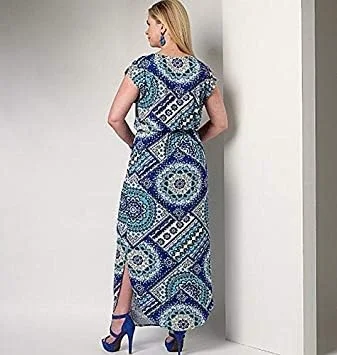 الگوهای خیاطی باتریک 6210 KK، لباس زنانه سایز بزرگ، سایزهای 26W-28W-30W-32W