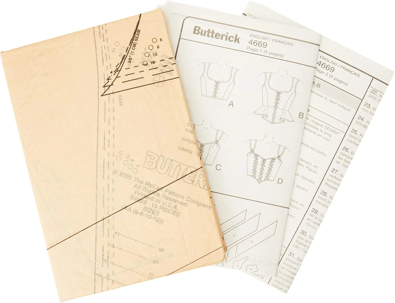 الگوی خیاطی Butterick، سفید، AA (6-8-10-12)