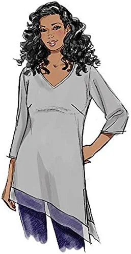 الگوهای خیاطی باتریک 6263 KK، تونیک زنانه، سایزهای 26W-28W-30W-32W، ژرژت الگوهای خیاطی باتریک 6263 KK، تونیک زنانه، سایزهای 26W-28W-30W-32W، ژرژت