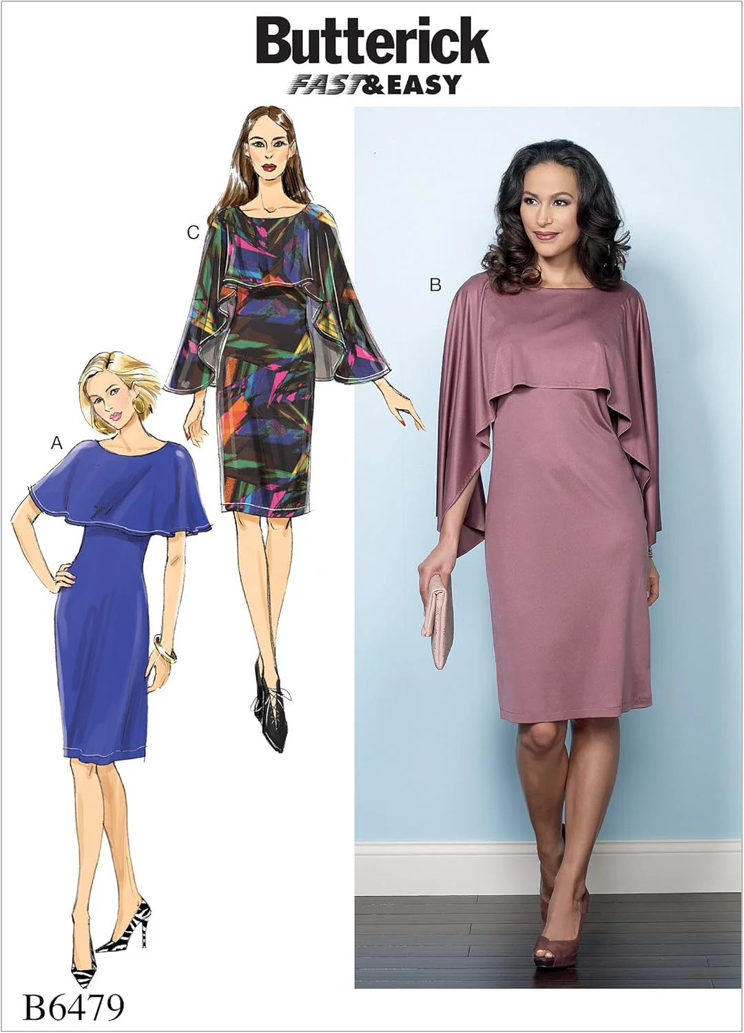 الگوهای خیاطی باتریک 6479 E5، لباس زنانه، سایزهای 14-22، کاغذی، چند رنگ، 17 x 0.5 x 22 سانتی متر
