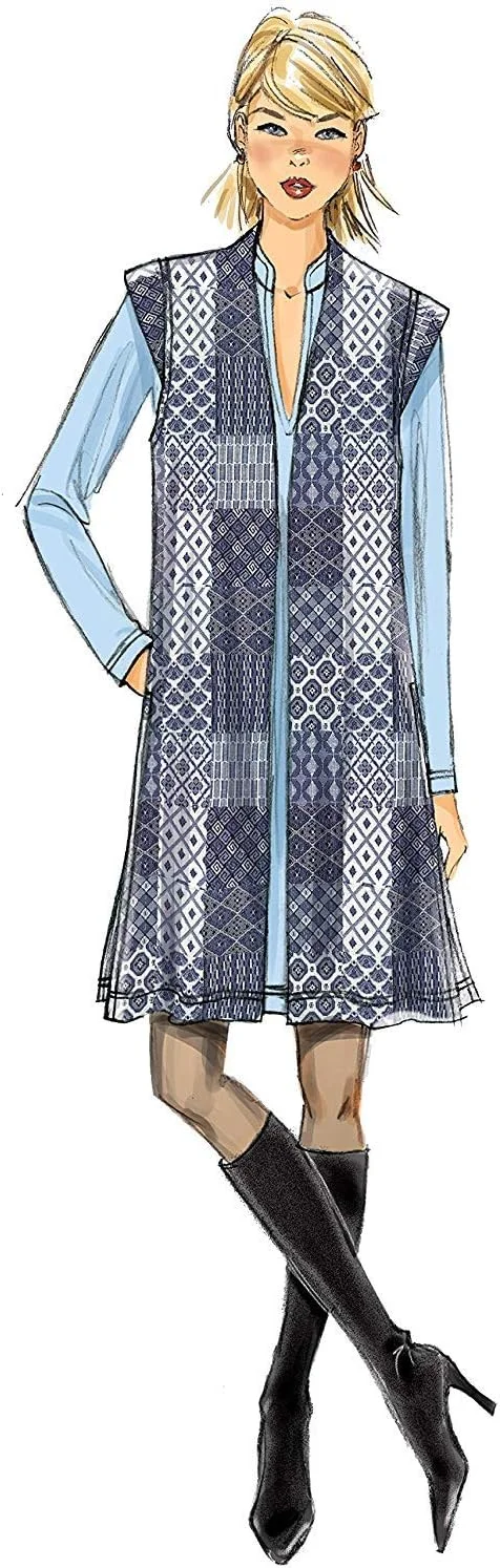 الگوهای خیاطی Butterick 6494 A5، تاپ، جلیقه، پیراهن و شلوار زنانه، سایزهای 6-14، کاغذی، چند رنگ، 17 x 0.5 x 22 سانتی متر الگوهای خیاطی Butterick 6494 A5، تاپ، جلیقه، پیراهن و شلوار زنانه، سایزهای 6-14، کاغذی، چند رنگ، 17 x 0.5 x 22 سانتی متر