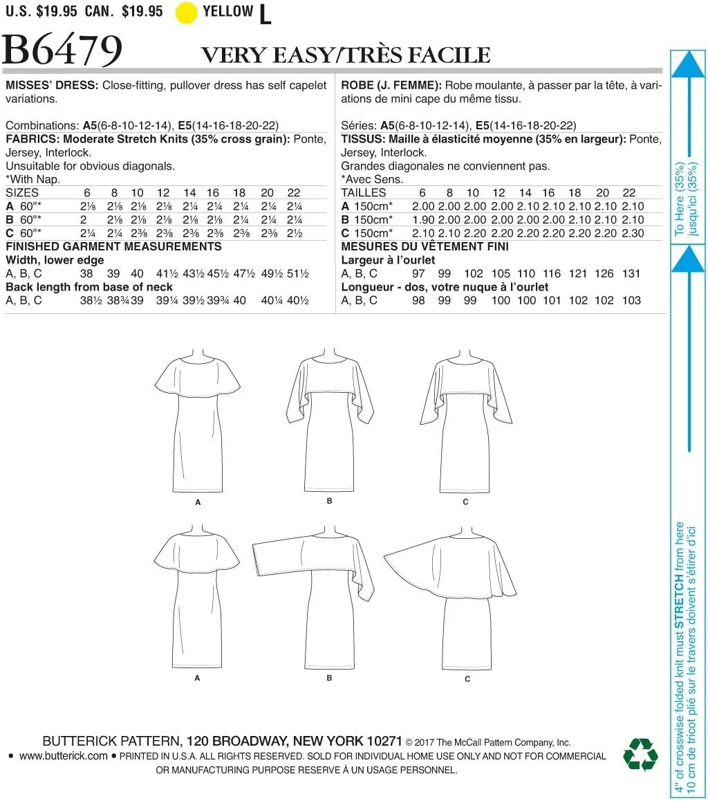 الگوهای خیاطی باتریک 6479 E5، لباس زنانه، سایزهای 14-22، کاغذی، چند رنگ، 17 x 0.5 x 22 سانتی متر الگوهای خیاطی باتریک 6479 E5، لباس زنانه، سایزهای 14-22، کاغذی، چند رنگ، 17 x 0.5 x 22 سانتی متر