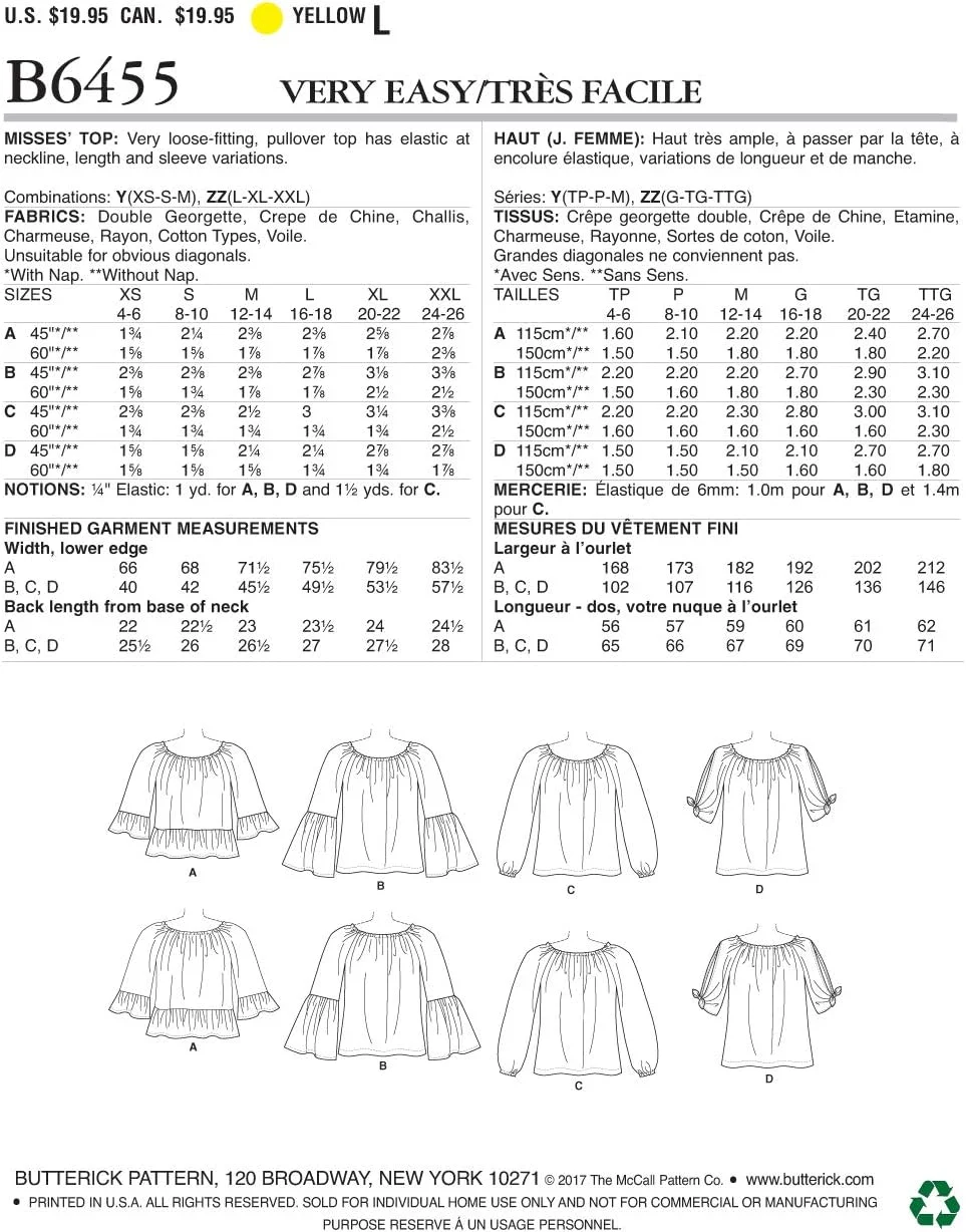 الگوهای خیاطی باتریک 6455 ZZ، تاپ زنانه، سایز بزرگ تا خیلی بزرگ، کاغذی، چند رنگ، 17 x 0.5 x 22 سانتی متر الگوهای خیاطی باتریک 6455 ZZ، تاپ زنانه، سایز بزرگ تا خیلی بزرگ، کاغذی، چند رنگ، 17 x 0.5 x 22 سانتی متر