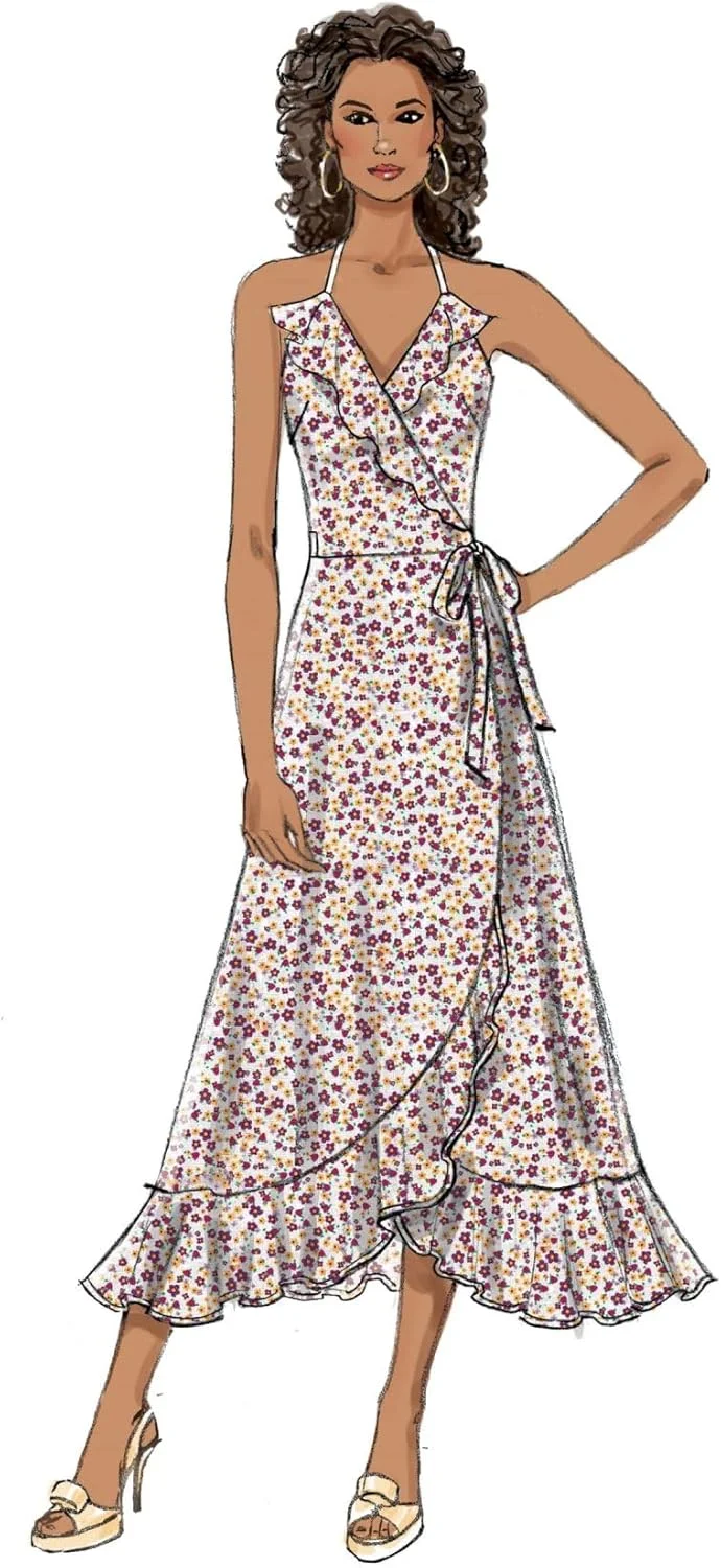 الگوهای خیاطی باتریک 6554 A5 سایزهای 6-14، لباس های زنانه مدلWrap، کاغذی، چند رنگ، 17 x 0.5 x 22 سانتی متر