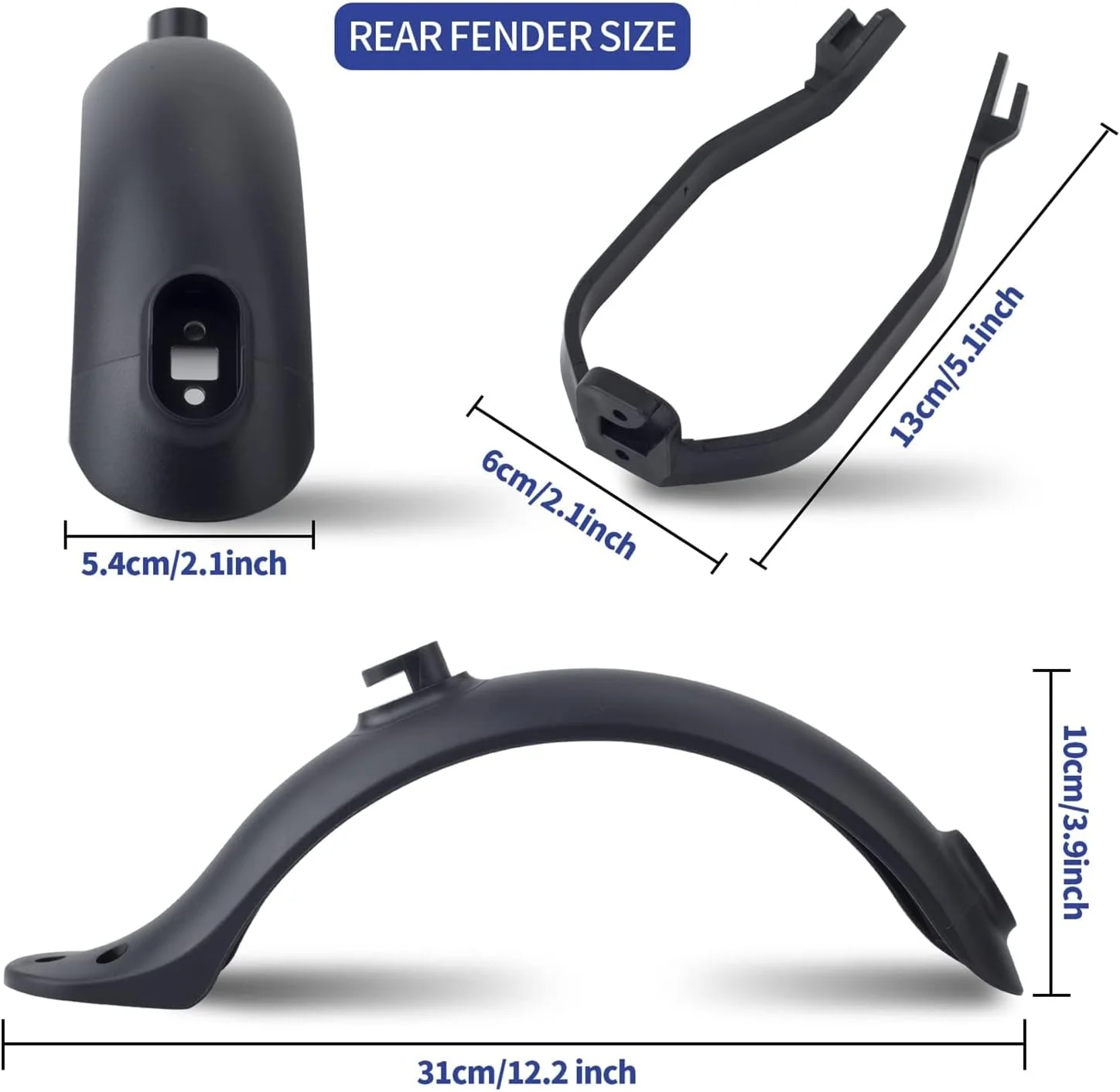 گلگیر عقب اسکوتر SYOSI سازگار با Xiaomi M365 / M365 Pro / 1S / Pro 2 / Essential، پشتیبانی از براکت گلگیر لوازم جانبی برای اسکوتر برقی شیائومی