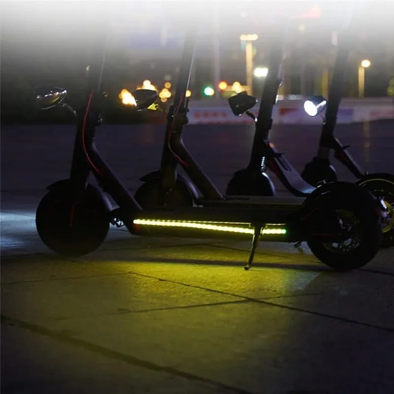 چراغ های LED نواری ضد آب اسکوتر برقی E GLIDE SPARK - چراغ های ایمنی دوچرخه سواری شبانه رنگارنگ - لوازم جانبی تزئینی سازگار با اسکوترهای Xiaomi M365/Pro، Ninebot، Mercane Wide Wheel (بسته 2 عددی)