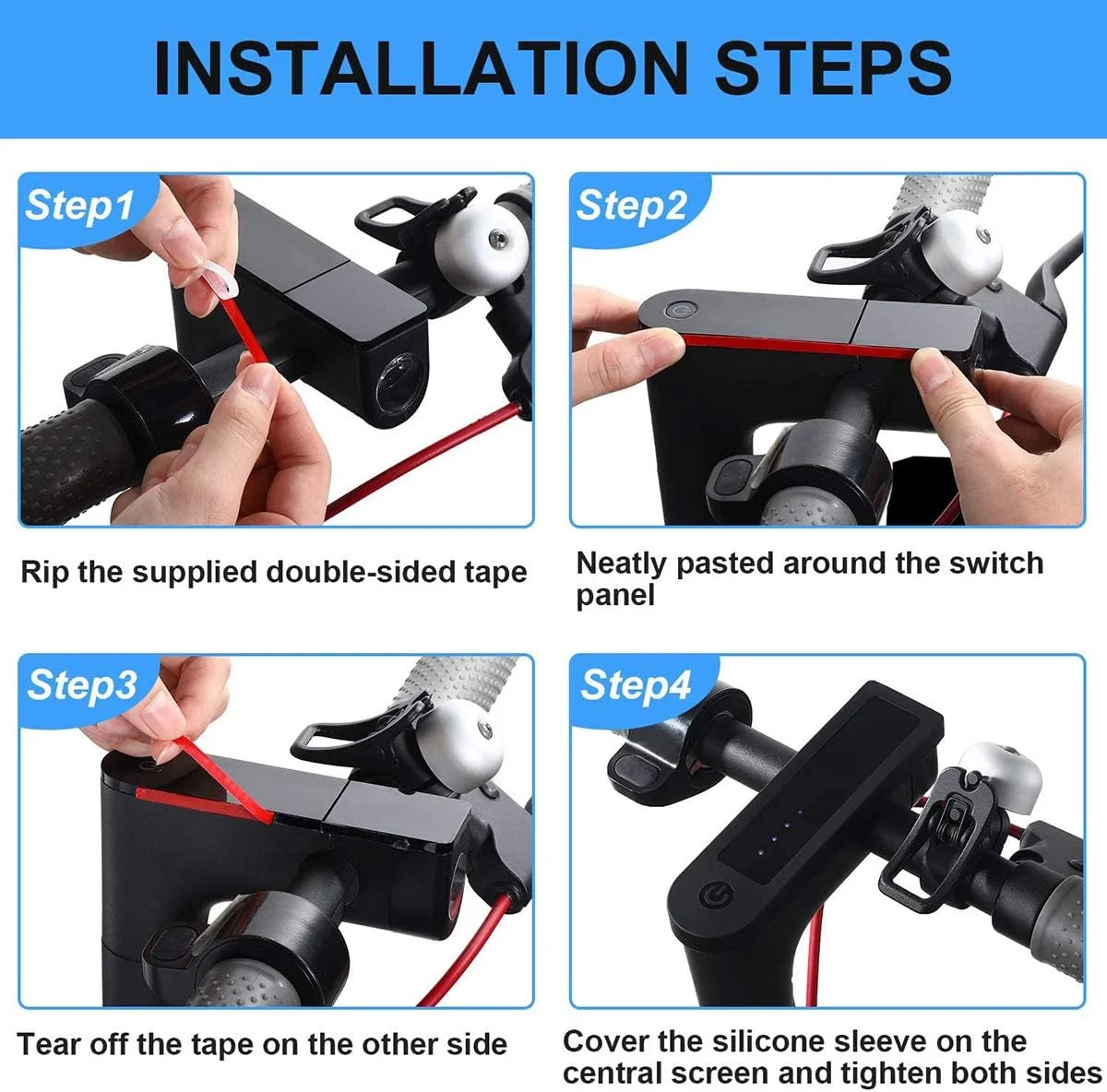 ضربه گیر لاستیکی 3 تکه MAKINGTEC سازگار با Xiaomi M365، جلوگیری از لرزش، لوازم جانبی قطعات جایگزین اسکوتر برقی