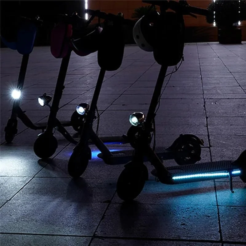 چراغ های LED نواری ضد آب اسکوتر برقی E GLIDE SPARK - چراغ های ایمنی دوچرخه سواری شبانه رنگارنگ - لوازم جانبی تزئینی سازگار با اسکوترهای Xiaomi M365/Pro، Ninebot، Mercane Wide Wheel (بسته 2 عددی)