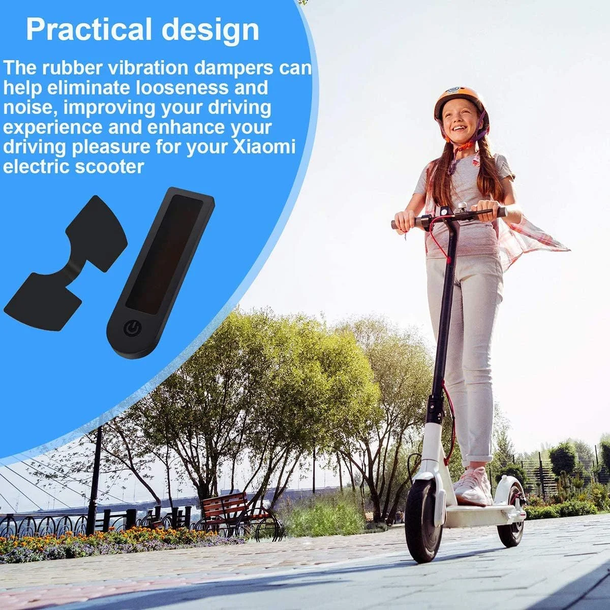 ضربه گیر لاستیکی 3 تکه MAKINGTEC سازگار با Xiaomi M365، جلوگیری از لرزش، لوازم جانبی قطعات جایگزین اسکوتر برقی