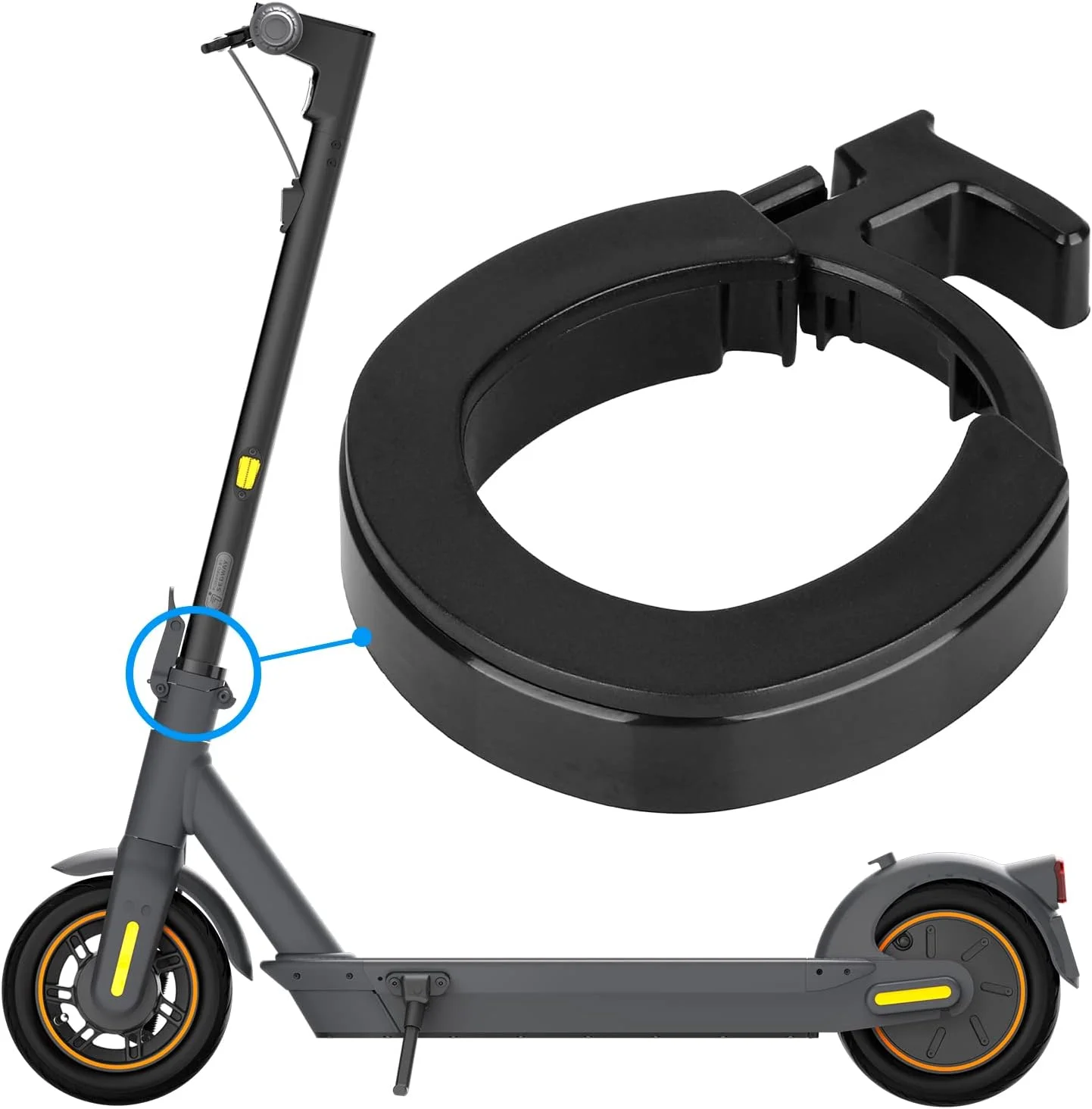 حلقه قفل کننده جلوی اسکوتر برقی LUCK4U، سازگار با لوازم جانبی اسکوتر Segway Ninebot Max G30/G30E ll/G30 LE/G30D/G30LP حلقه قفل کننده جلوی اسکوتر برقی LUCK4U، سازگار با لوازم جانبی اسکوتر Segway Ninebot Max G30/G30E ll/G30 LE/G30D/G30LP