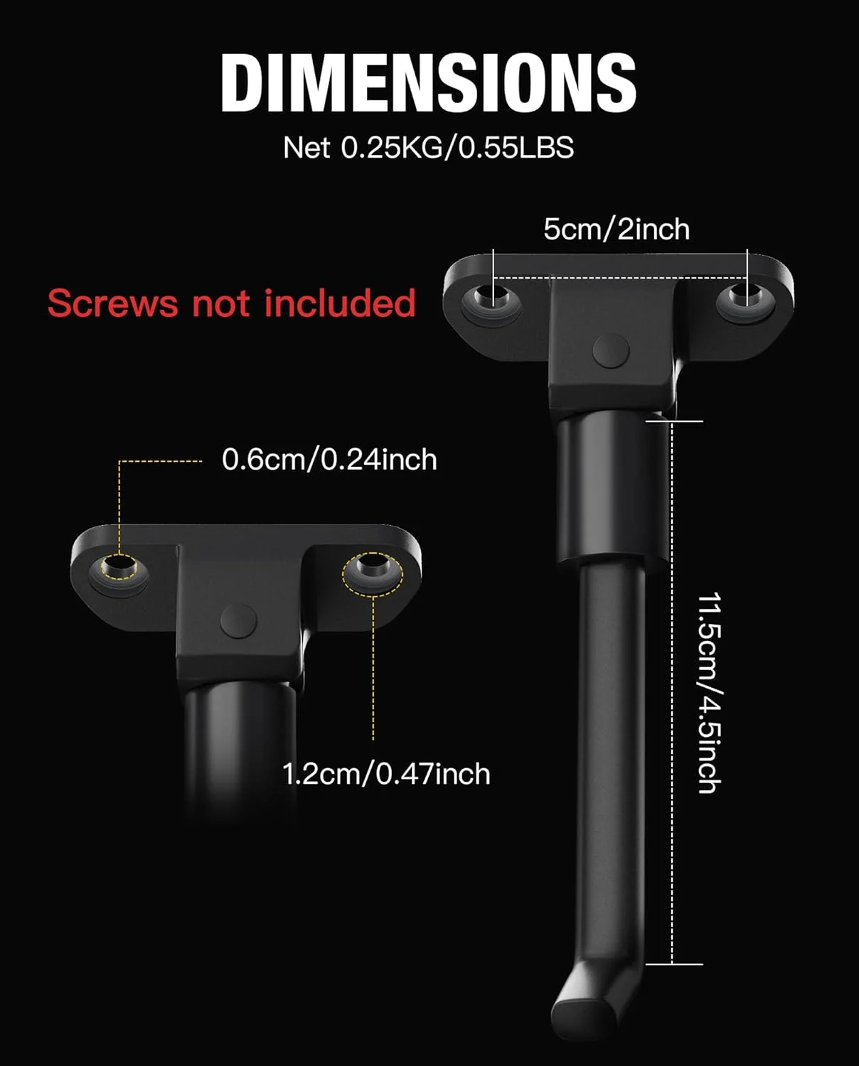 جک اسکوتر Stio سازگار با Ninebot by Segway MAX G2 G65 KickScooter، پایه جانبی آلیاژ آلومینیوم نگهدارنده پایه نگهدارنده اسکوتر لوازم جانبی اصلی