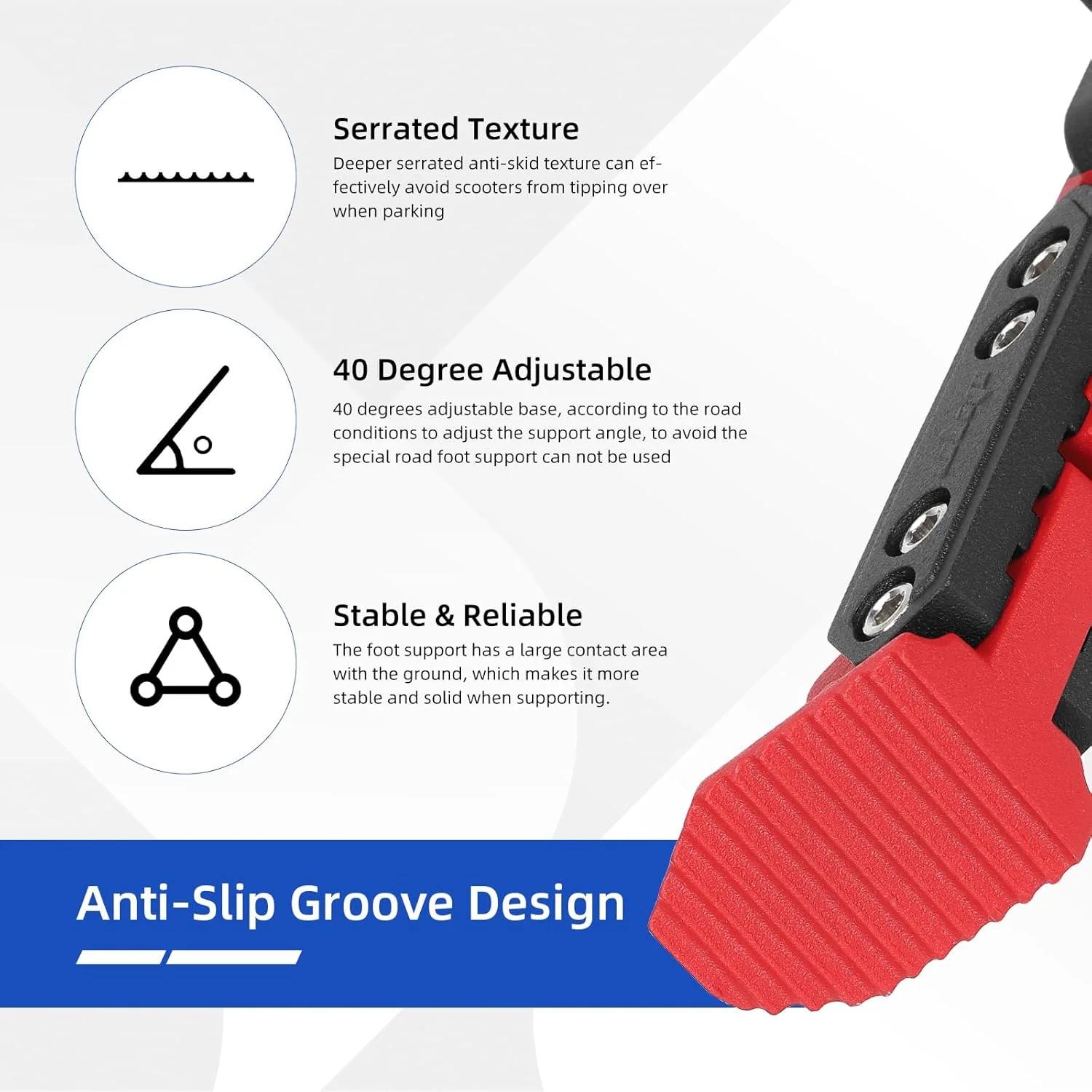 جک اسکوتر برقی ulip، پایه نگهدارنده قابل تنظیم، لوازم جانبی جایگزین برای Xiaomi 4 Segway Ninebot سری F Xiaomi M365 1S Pro Pro2 MI3، اسکوتر قرمز مشکی