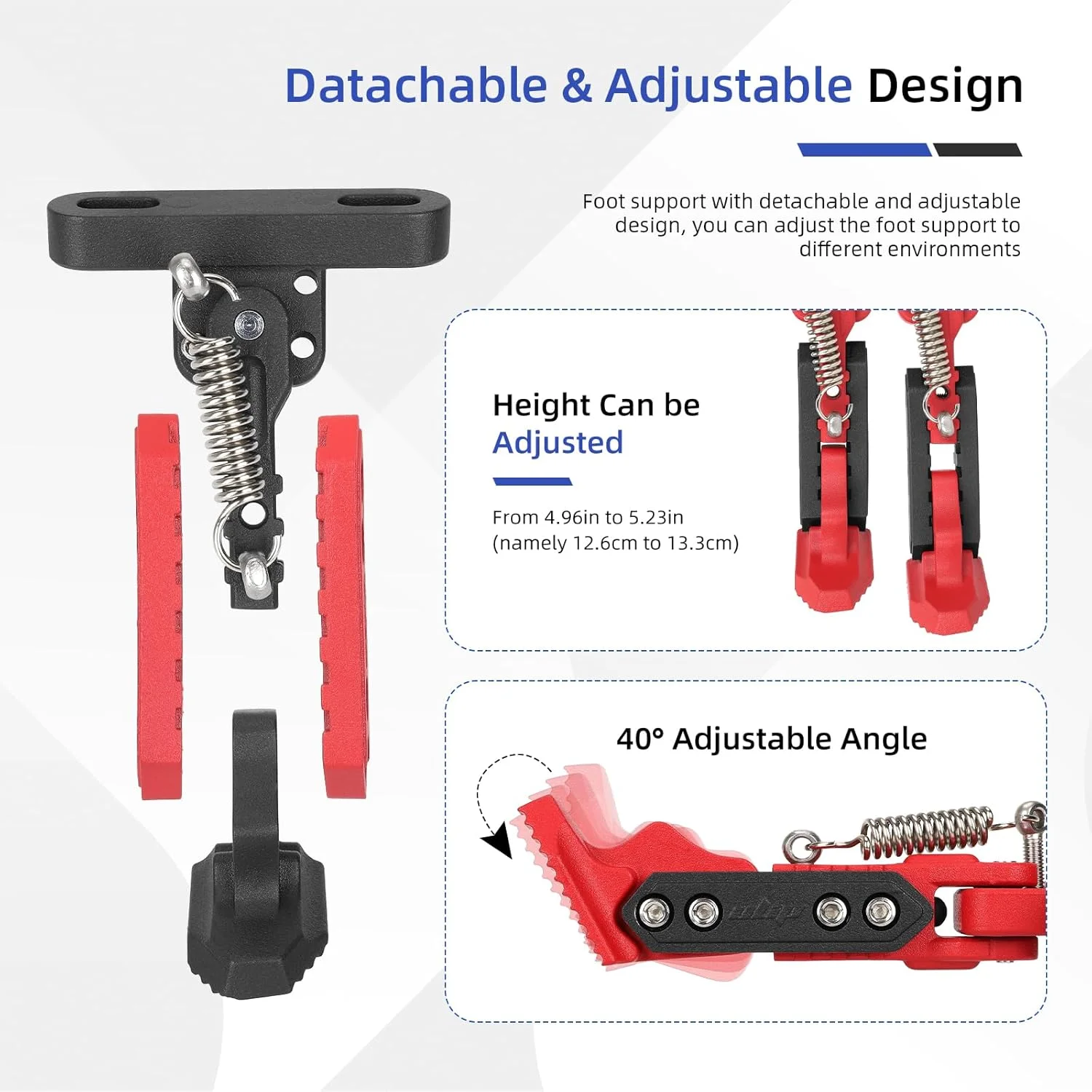 جک اسکوتر برقی ulip، پایه نگهدارنده قابل تنظیم، لوازم جانبی جایگزین برای Xiaomi 4 Segway Ninebot سری F Xiaomi M365 1S Pro Pro2 MI3، اسکوتر قرمز مشکی