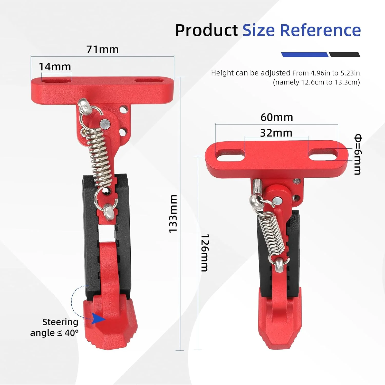 جک اسکوتر برقی ulip، پایه نگهدارنده قابل تنظیم، لوازم جانبی جایگزین برای Xiaomi 4 Segway Ninebot سری F Xiaomi M365 1S Pro Pro2 MI3، اسکوتر قرمز مشکی