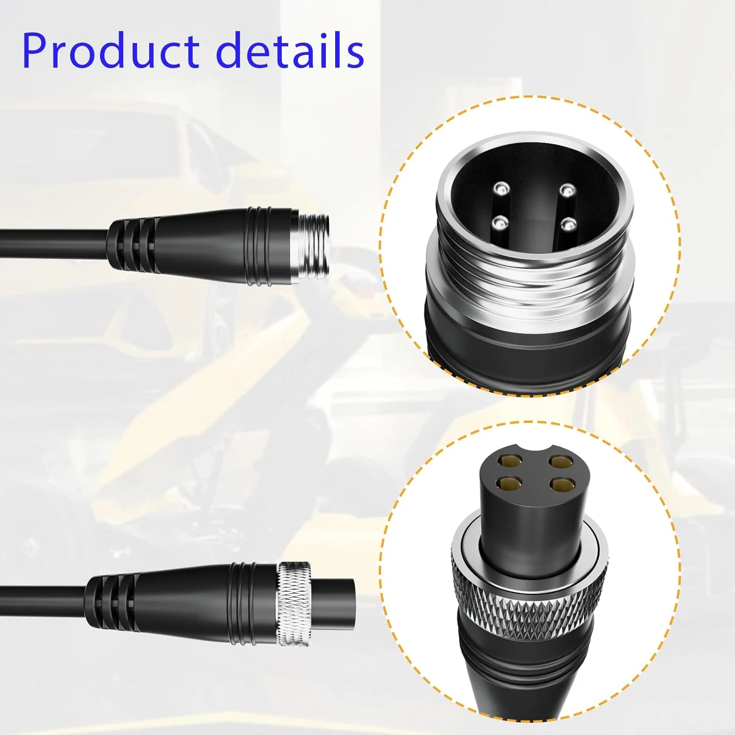کابل افزایش طول شارژر 4 پین (8.3 اینچ) برای کابل ناین بات، سیم شارژ سازگار با Ninebot by Segway Go Kart Kit MAX/S/Mini PRO Ninebot S Gokart PRO Scooter، لوازم جانبی افزایش طول کابل شارژ سریع