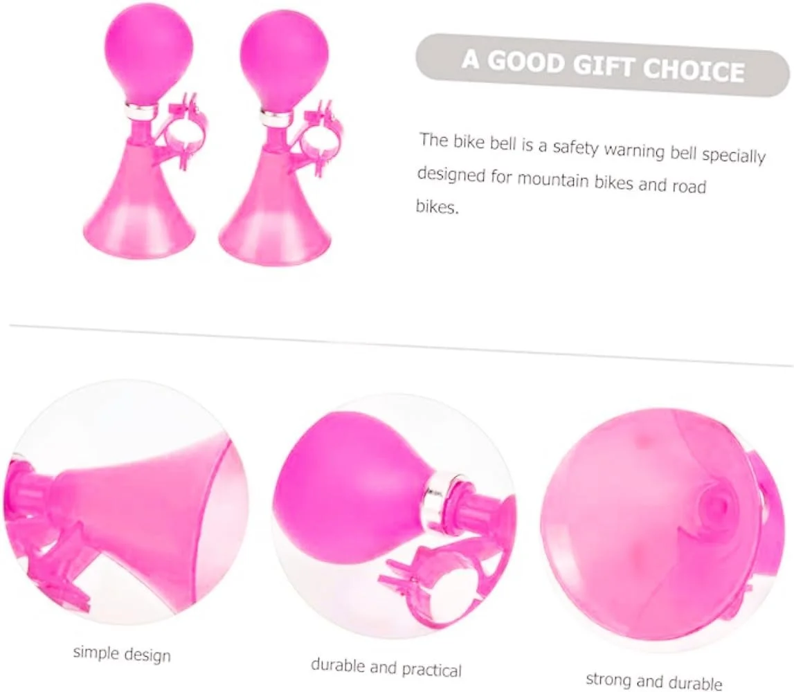 2 عدد بوق دوچرخه، بوق دوچرخه کودک، بوق فشاری کوچک هوا، زنگ دوچرخه اسکوتر پلاستیکی قدیمی، بوق دوچرخه فرمان، بوق حلزونی هوا برای دختران یا پسران