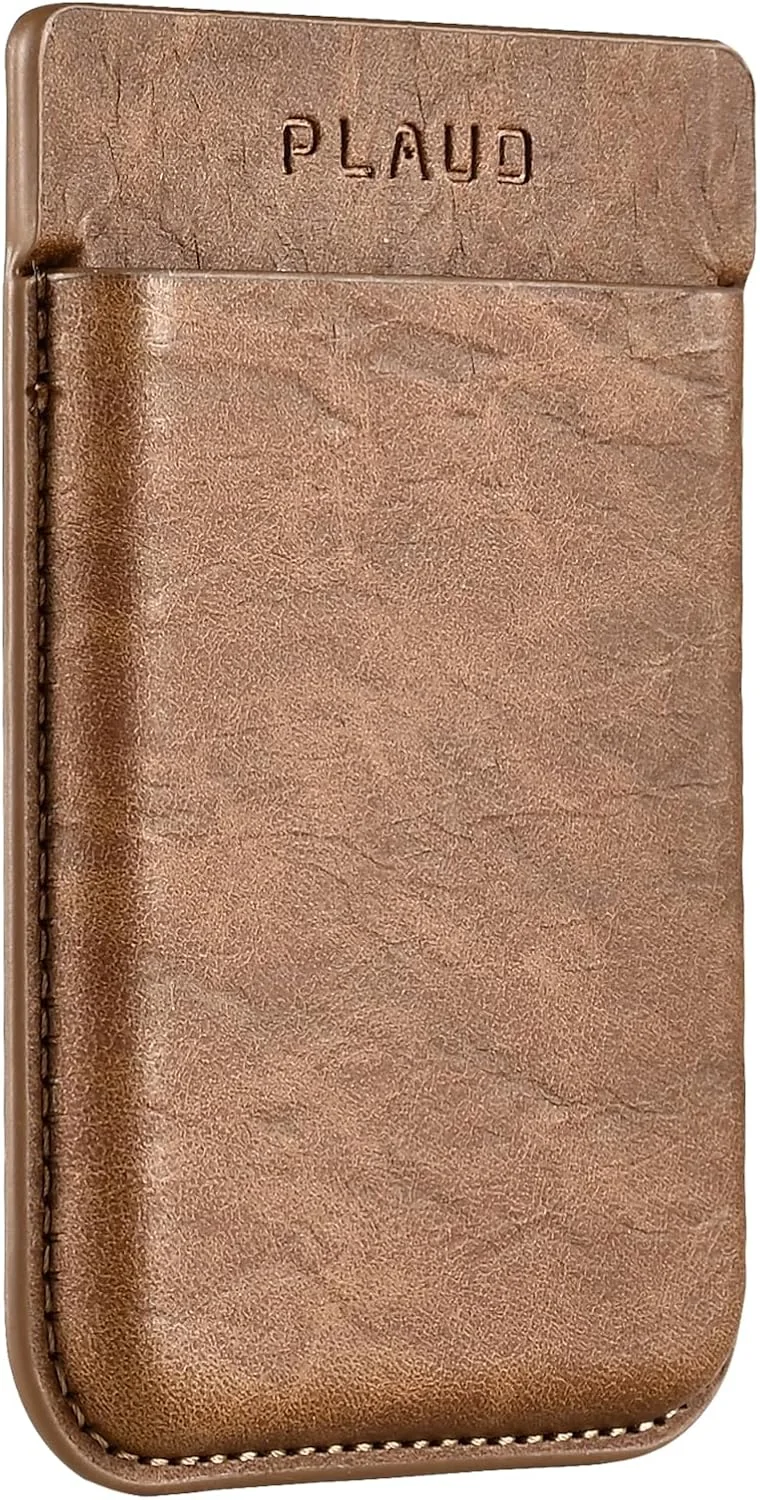 کیف مغناطیسی ضبط صدا سازگار با PLAUD Note، قاب محافظ قابل حمل ضبط کننده هوش مصنوعی PLAUD Note، قهوه ای