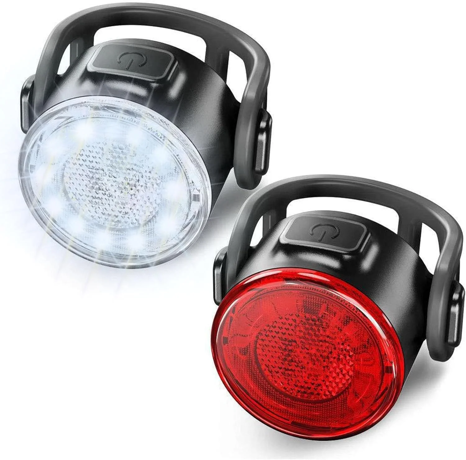 چراغ عقب دوچرخه 2 عددی، چراغ عقب دوچرخه Azonee مقاوم در برابر آب IP65 و مقاوم در برابر افتادن، قابل شارژ USB-C، 6 حالت نور، چراغ هشدار LED فوق العاده روشن عقب دوچرخه، لوازم جانبی ایمنی دوچرخه سواری