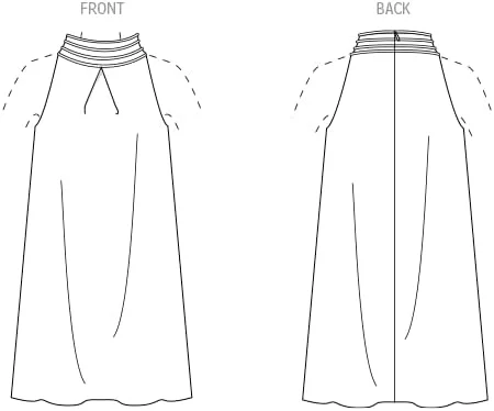 الگوی خیاطی لباس زنانه Vogue Misses' آستر دار، طراحی شده توسط Tom & Linda Platt Inc، کد طراحی V2023، سایز 14-16-18-20-22، چند رنگ