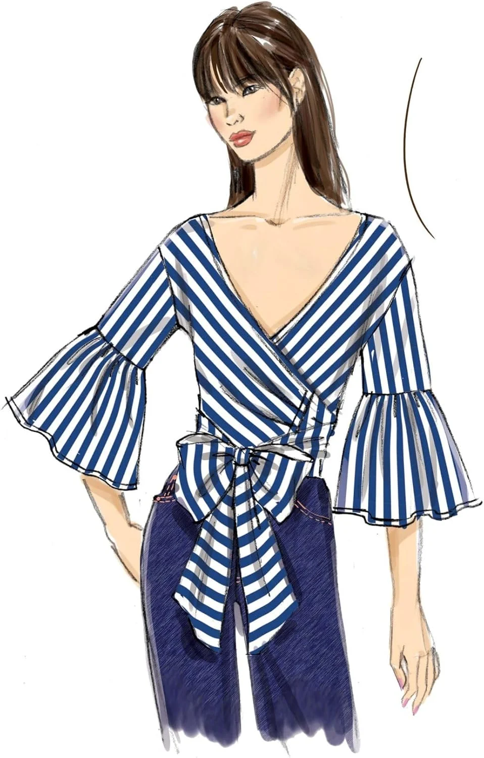 الگوی خیاطی تاپ زنانه Vogue Patterns، سایز 6-8-10-12-14، قرمز