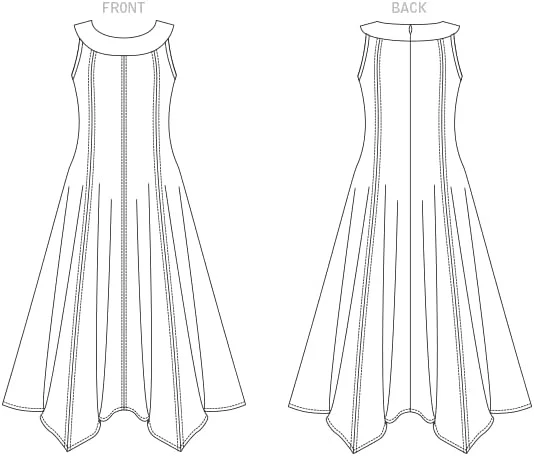 الگوهای Vogue، لباس زنانه Tom & Linda Platt، چند رنگ، 2 تکه