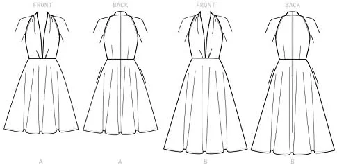 الگوهای Vogue V9343، الگوی خیاطی، قالب، کاغذی، سفید، 6-8-10-12-14